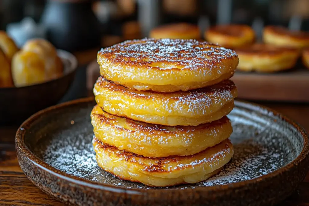 Freshly made Gorditas de Nata – soft, golden, and sweet.