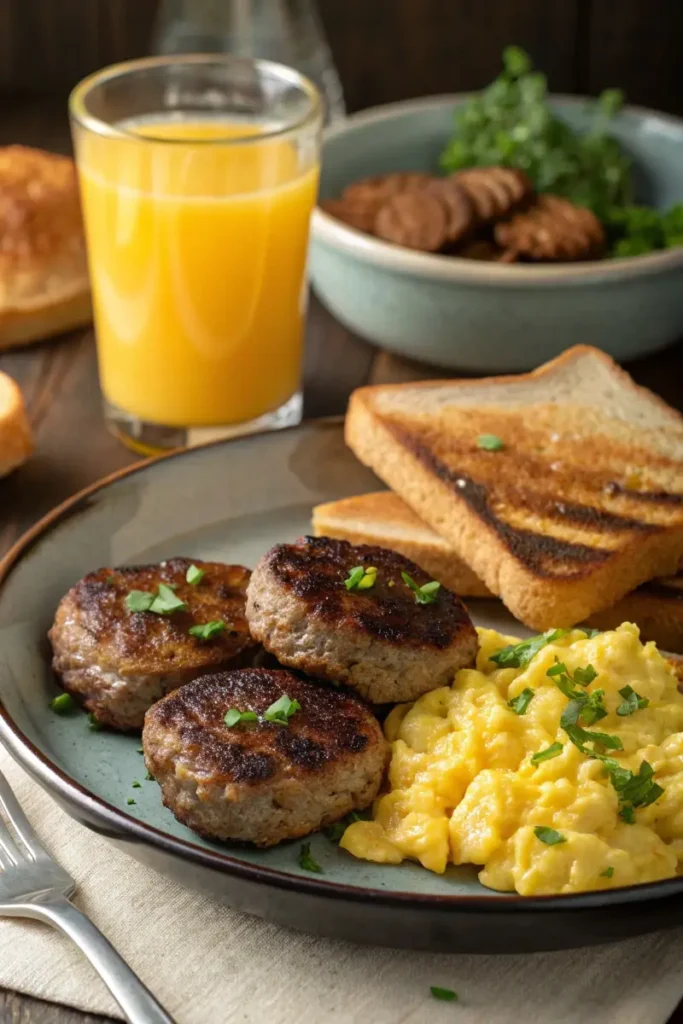 Sausage patties in an air fryer