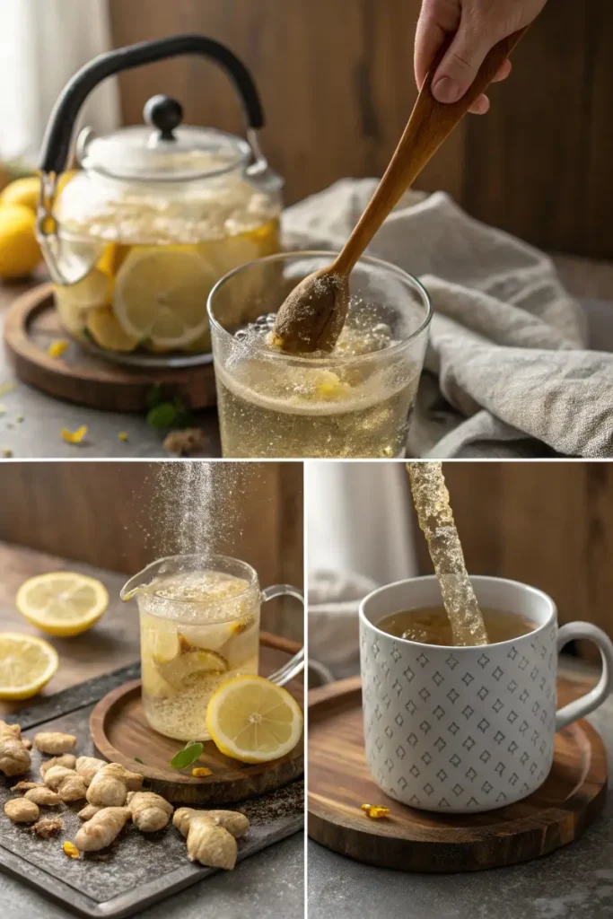 Step-by-Step Brewing Process for Crystallized Ginger Lemon Tea