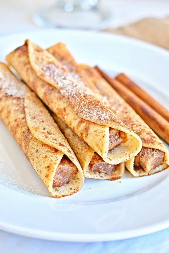 Coating keto roll ups with cinnamon sugar