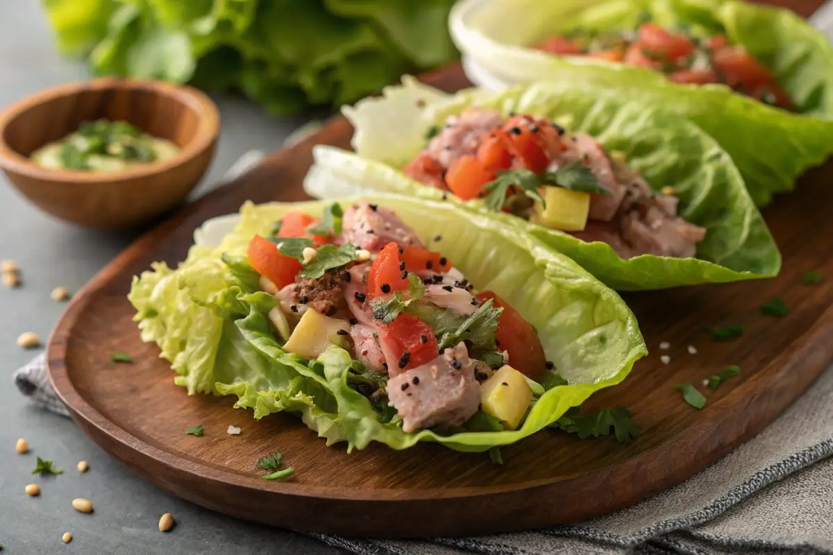 Fresh Tuna Lettuce Wraps Recipe