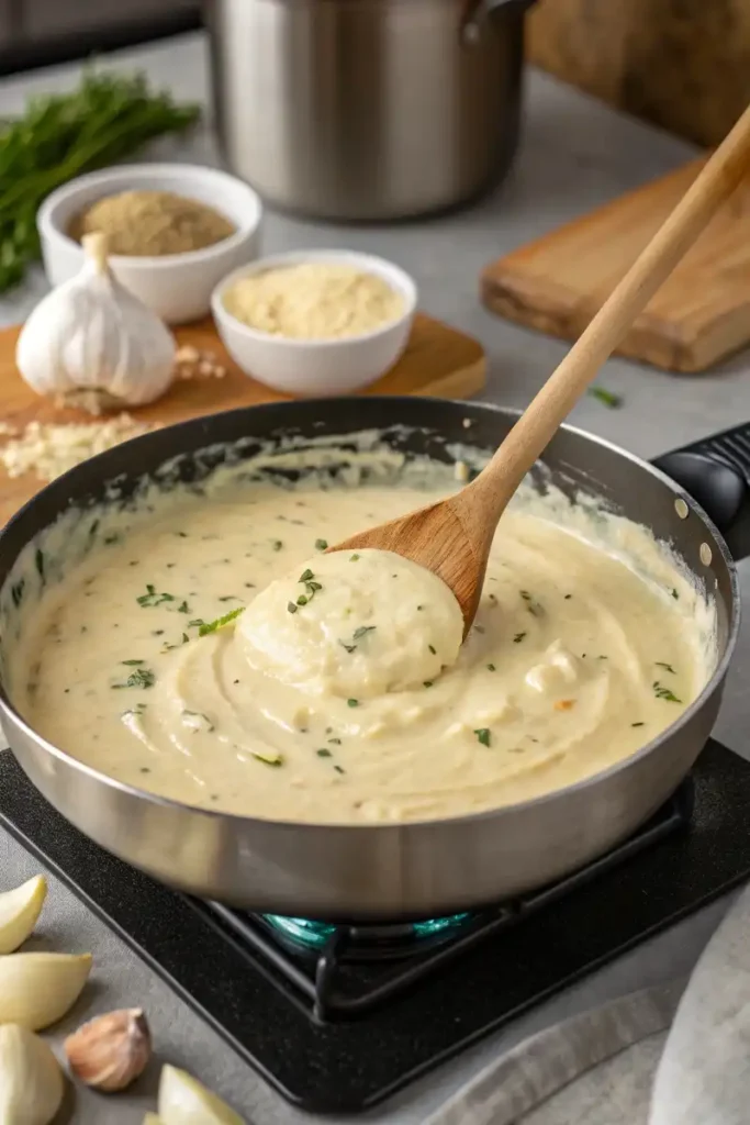 Garlic Cheese Sauce for Chicken Wraps