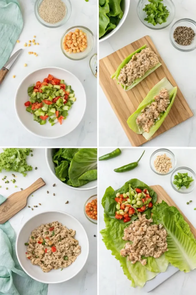 How to make tuna lettuce wraps