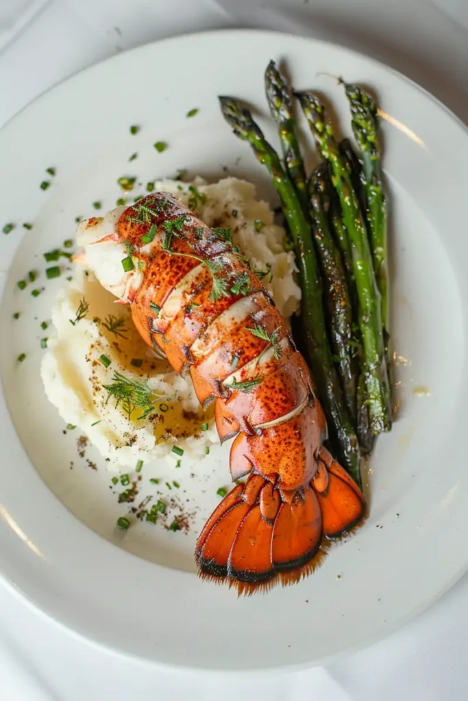 What goes well with lobster tail – mashed potatoes and asparagus