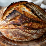 Freshly baked organic gluten-free sourdough bread