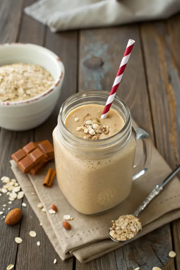 Banana-free peanut butter protein smoothie recipe