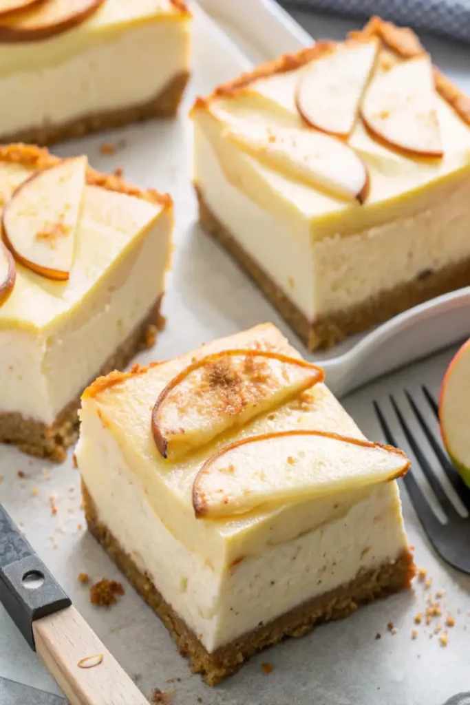 Pear Delight Cheesecake Bars